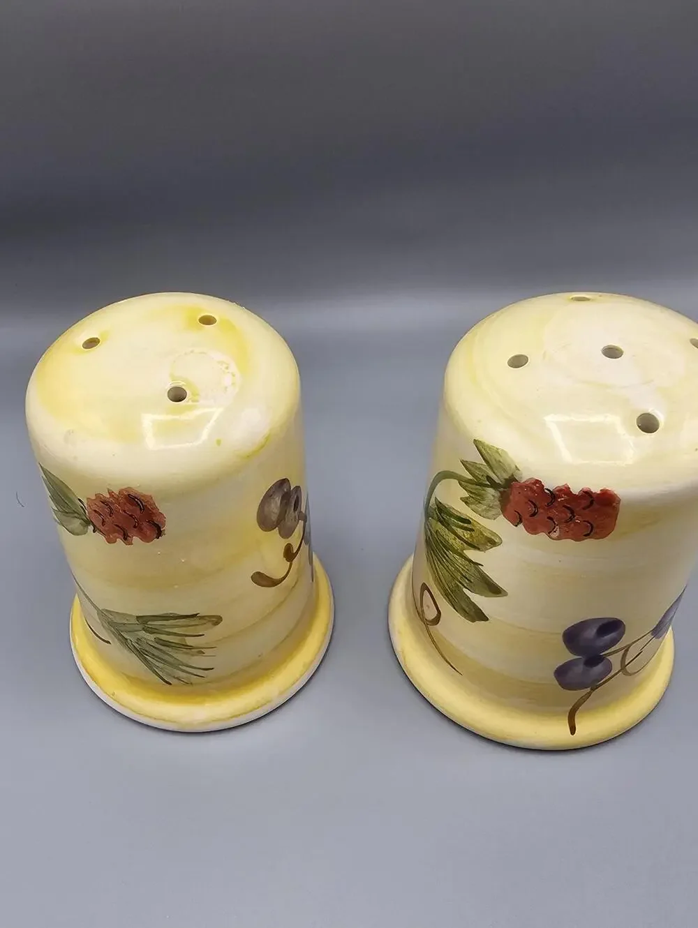 Ceramic Salt and Pepper Shakers with Fruit Design